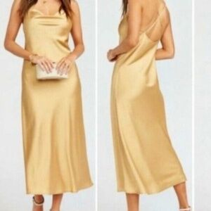 Show Me Your Mumu Weddings True Gold Verona Cowl Dress - Large - NWT